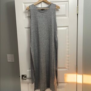 Banana Republic Gray Sleeveless Maxi Dress with Slit